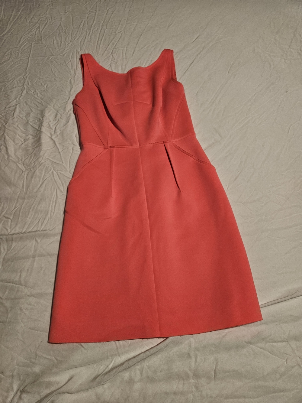 Milly Coral-Pink Sleeveless Sheath Dress